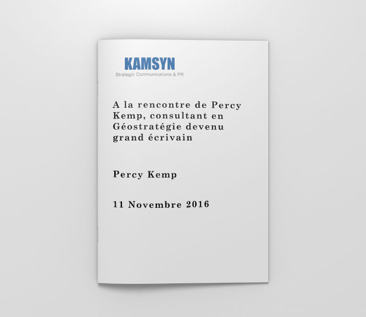 A La Rencontre De Percy Kemp, Consultant En Géostratégie Devenu Grand écrivain